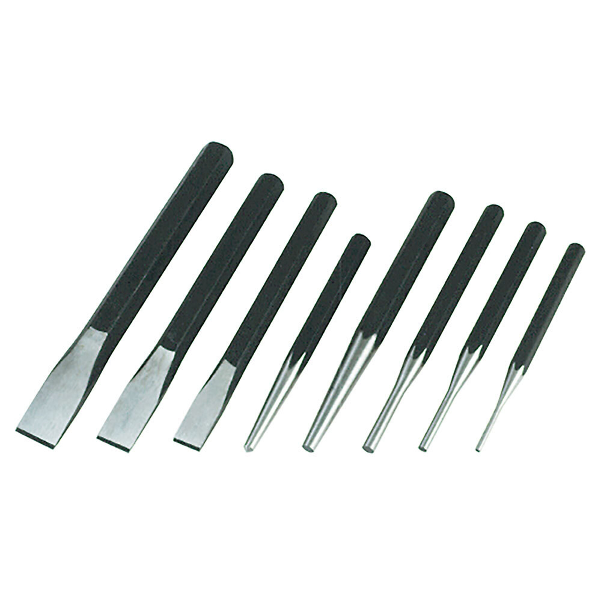 ATD Punch & Chisel Set 8Pc W/Vinyl Pouch, Model# 10711
